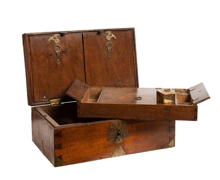 French Captain's Writing Box 18th Century