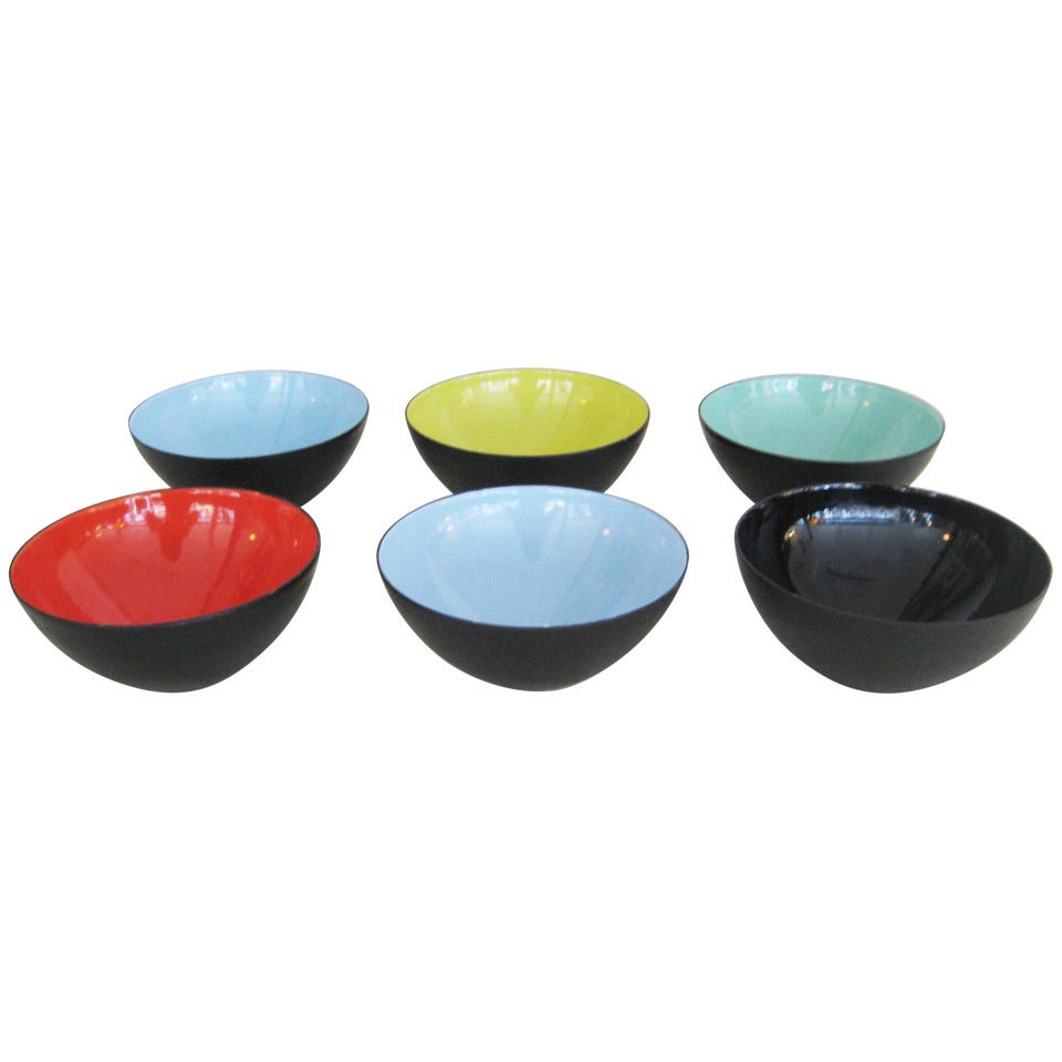 Enamel Krenit Bowls by Herbert Krenchel For Sale