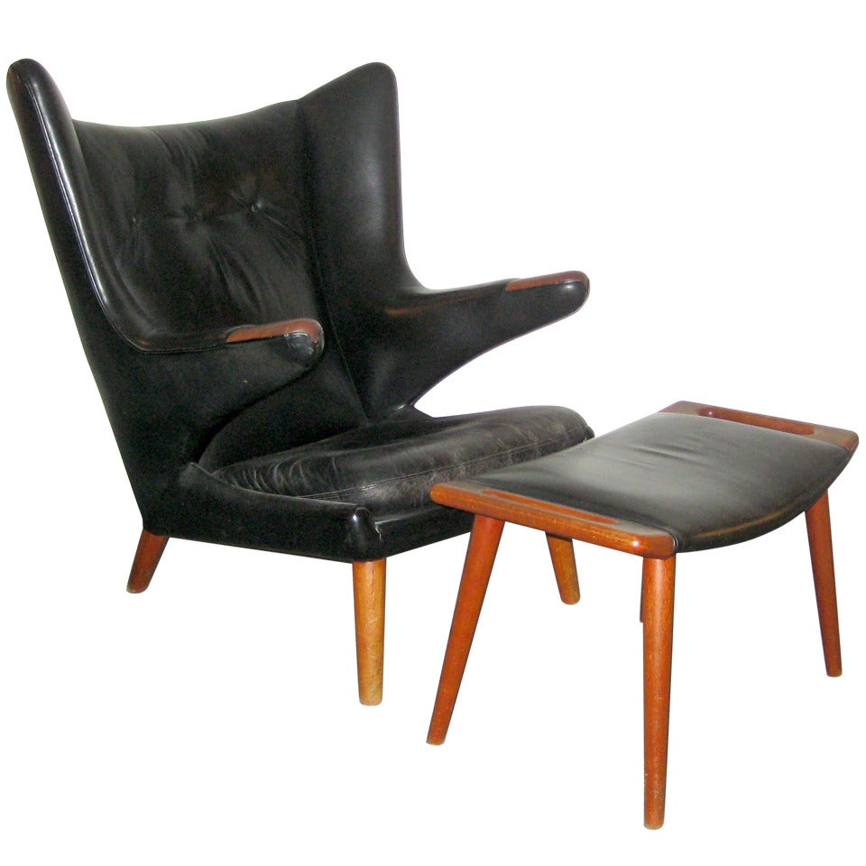Papa Bear Chair, First Production in Rosewood, 1951-1952 For Sale