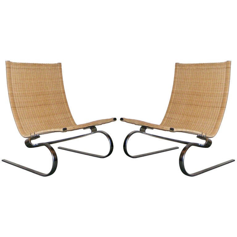 PK20 Cane chairs by Poul Kjærholm For Sale at 1stDibs