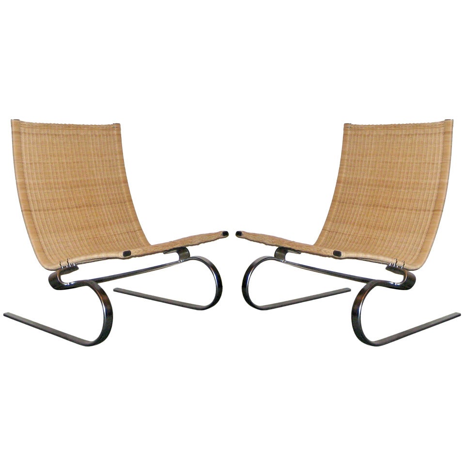 PK20 Cane chairs by Poul Kjærholm For Sale