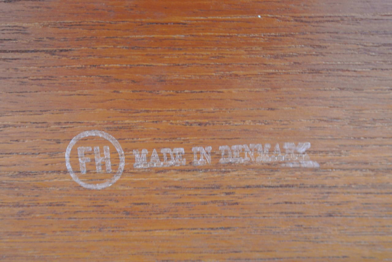 Circular Teak Tray Table by H. Engholm & Svend Willumsen for Fritz Hansen 2