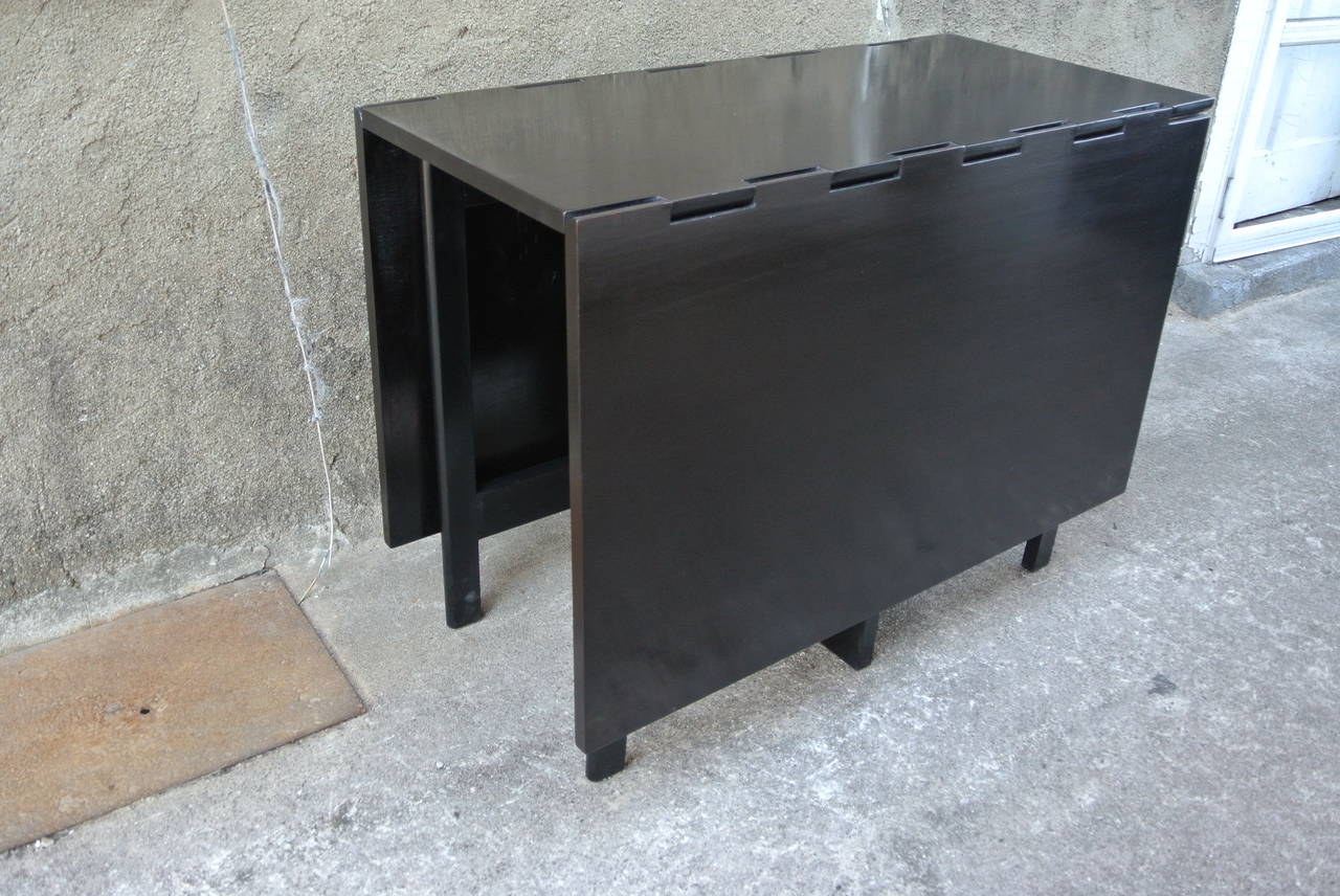 Ebonized Drop-Leaf Dining Table by George Nelson for Herman Miller