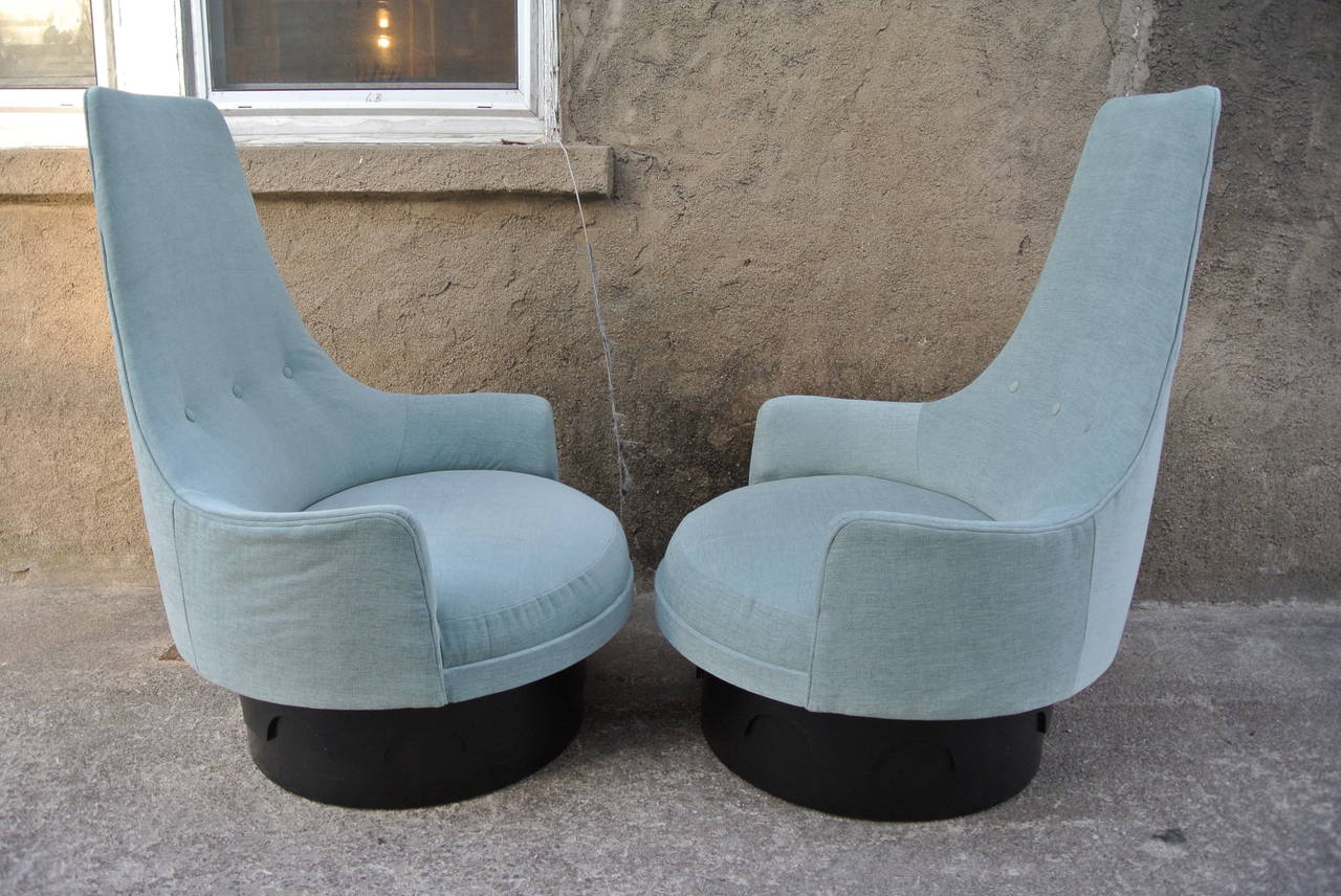 American Adrian Pearsall High Back Barrel Chairs
