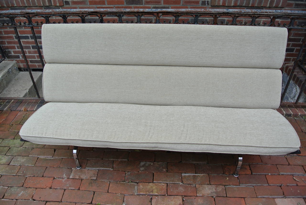 Cut Steel Charles Eames Compact Sofa for Herman Miller For Sale