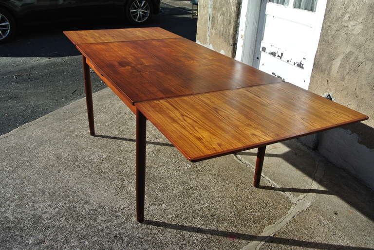 20th Century Thorald Madsen Teak Dining Table with Pocket Leaves