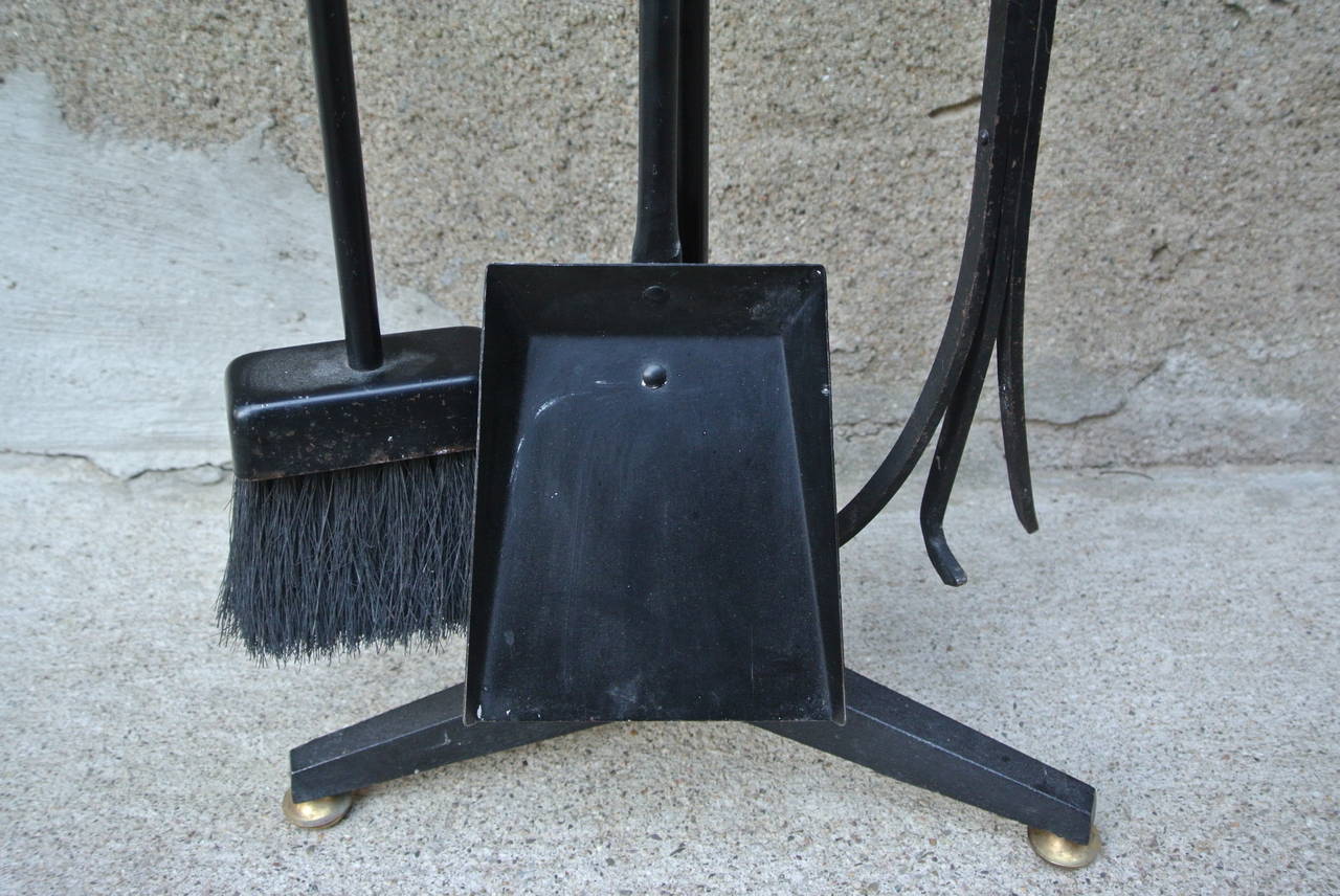 Fireplace Tools by Donald Deskey In Excellent Condition In Morristown, NJ