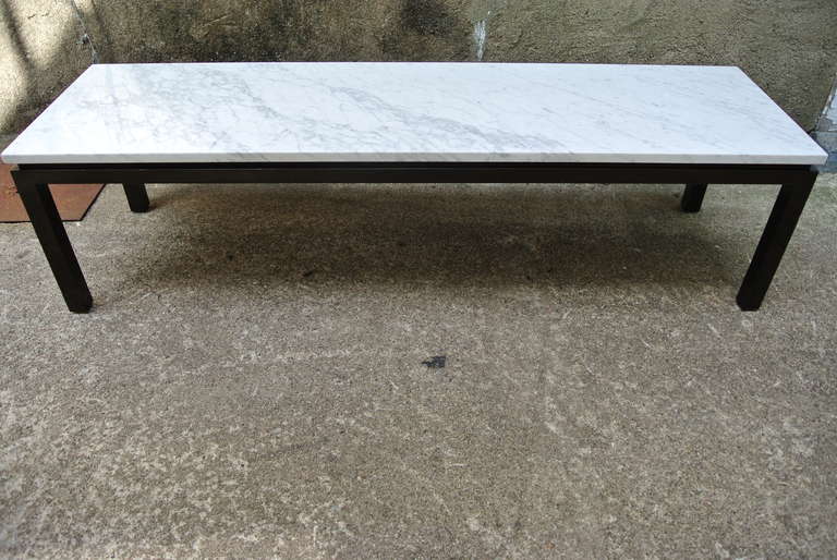 Mid-Century Modern Harvey Probber Carrara Marble Coffee and Cocktail Table