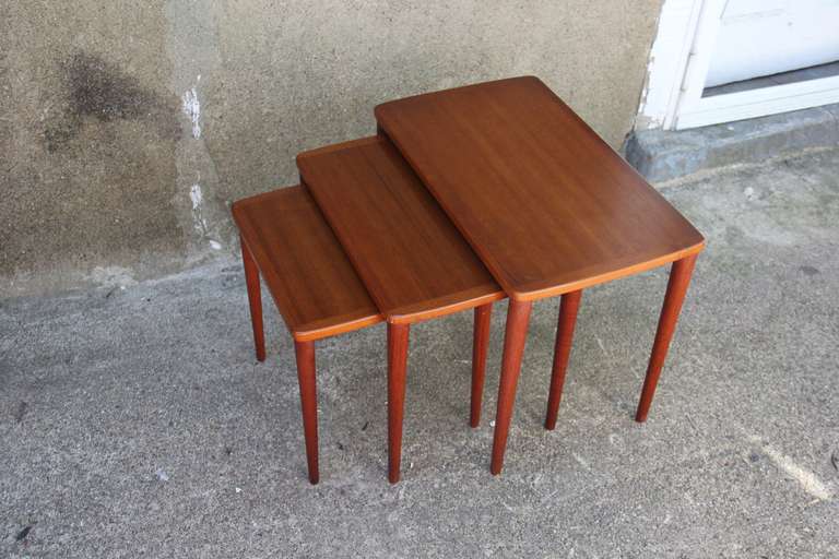 Mid-Century Modern Scandinavian Teak Nesting Tables