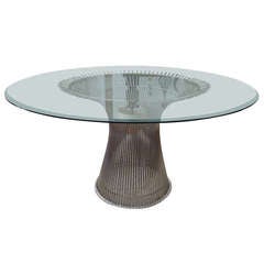 Warren Platner Nickel-Plated Wire Dining Table by Knoll