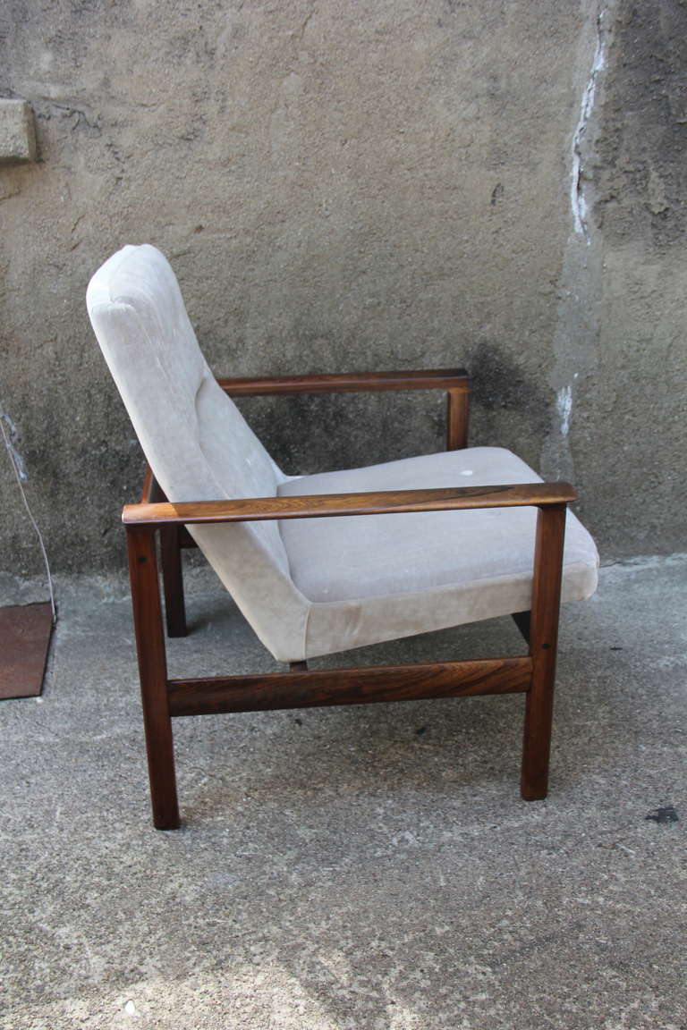 Mid-Century Modern Hans Olsen Rosewood Chair for Vatne Mobler