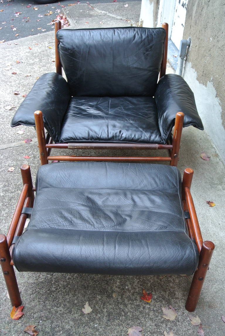 Lounge Chair & Ottoman by. Arne Norrell In Good Condition In Morristown, NJ