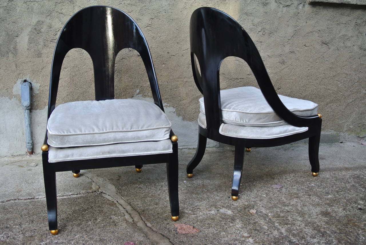 Pr. Neoclassic Chairs by Michael Taylor for Baker In Excellent Condition For Sale In Morristown, NJ