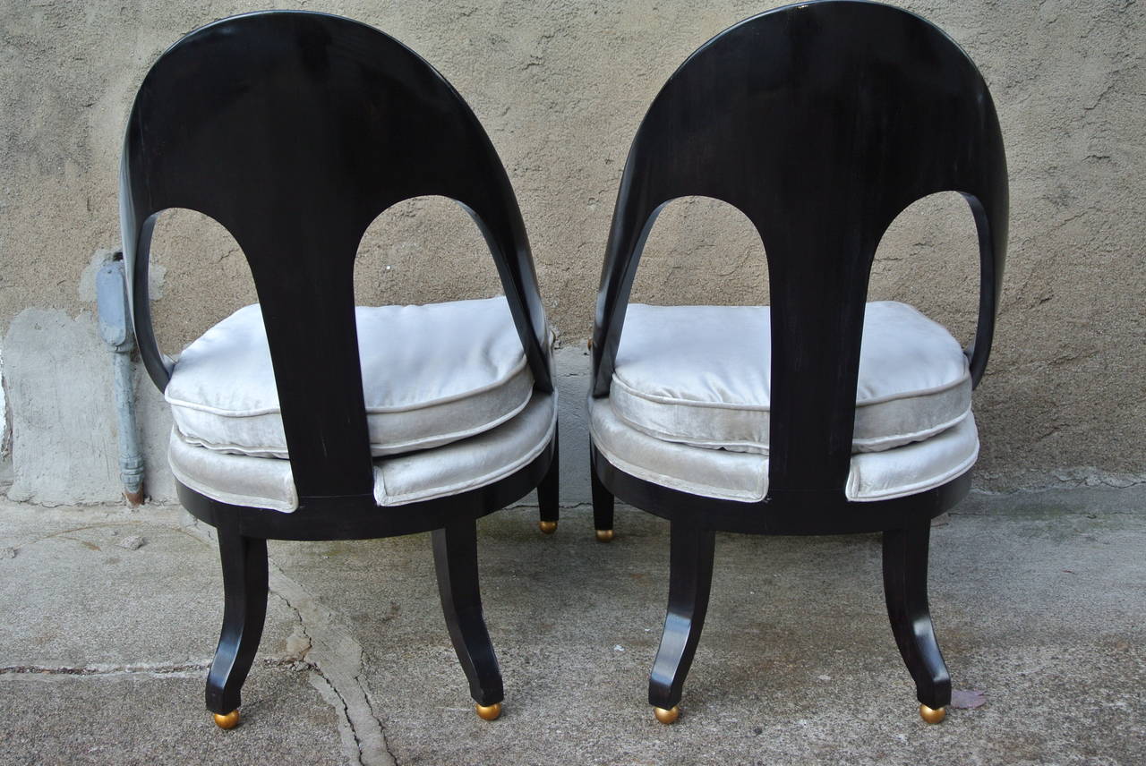 20th Century Pr. Neoclassic Chairs by Michael Taylor for Baker For Sale