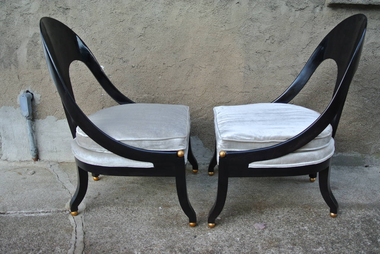 American Pr. Neoclassic Chairs by Michael Taylor for Baker For Sale