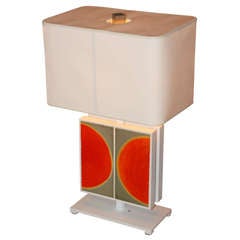 Vintage Roger Capron Ceramic 2 Sided Tile Lamp Vintage Roger Capron Ceramic 2 Sided Tile Lamp