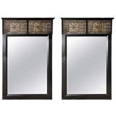 Pair of Adrian Pearsall for Craft Associates Brutalist Wall Mirrors