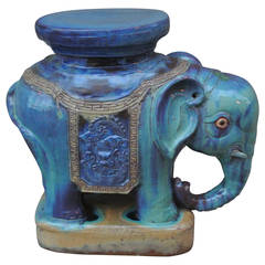 Terracotta Elephant Garden Seat