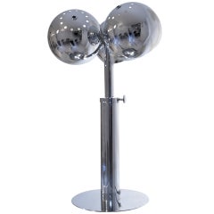  Chrome table lamp,    Signed J. Bouvier, Paris     Adjustable 