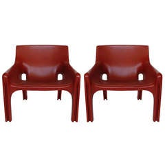 Pair of Vico Magistretti Vicario Chairs for Artemide