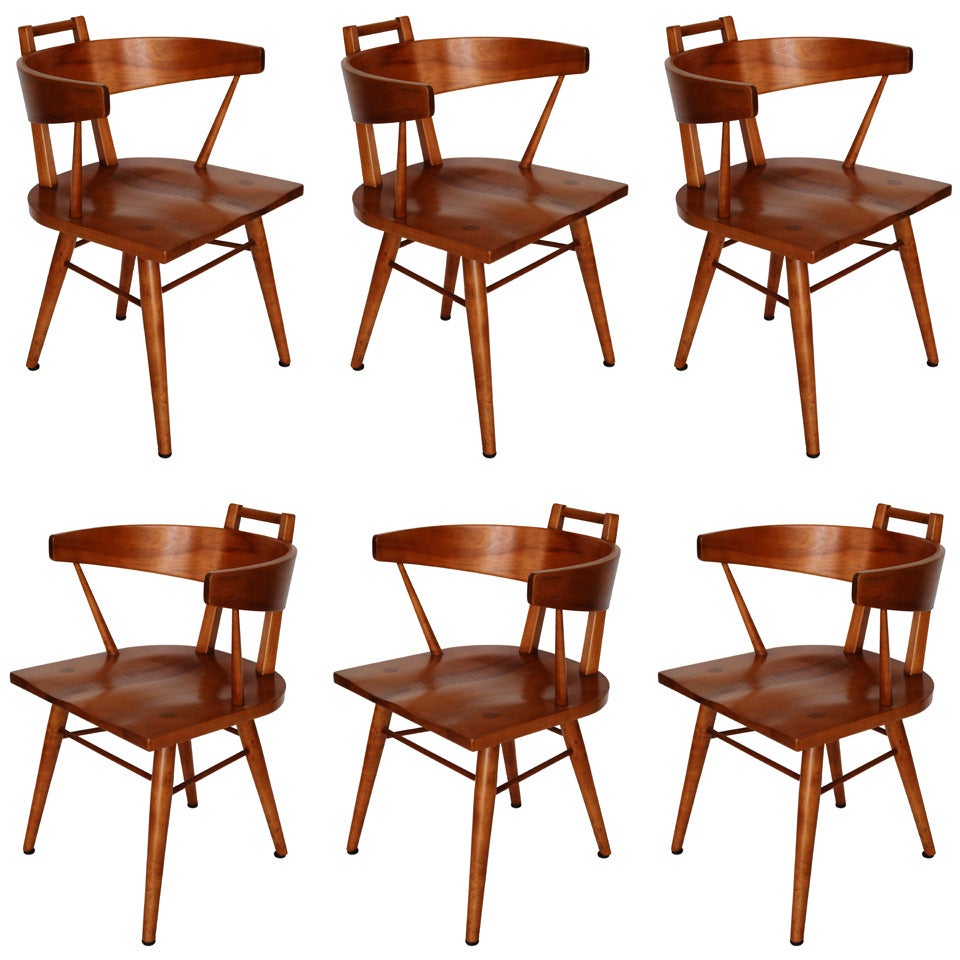 Set of Six Paul McCobb Style Dining Chairs