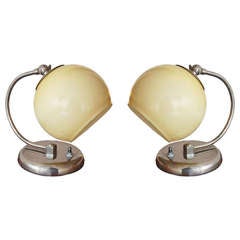 Pair of French Petite Desk Lamps