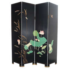 Two-Sided Lacquered Chinese Coromandel Screen