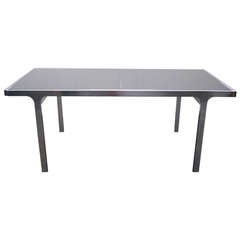 Pierre Cardin Custom Signed Chrome Dining Table