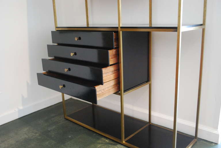 Mid-Century Modern 1950's Two-Sided Shelving Unit