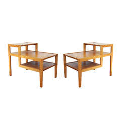 Pair of Leslie Diamond Step Side Tables