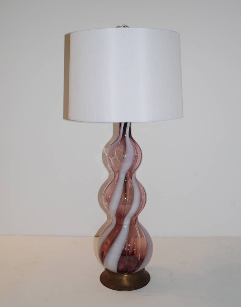 Arte Vetraria Muranese (AVEM) Murano Glass Lamp