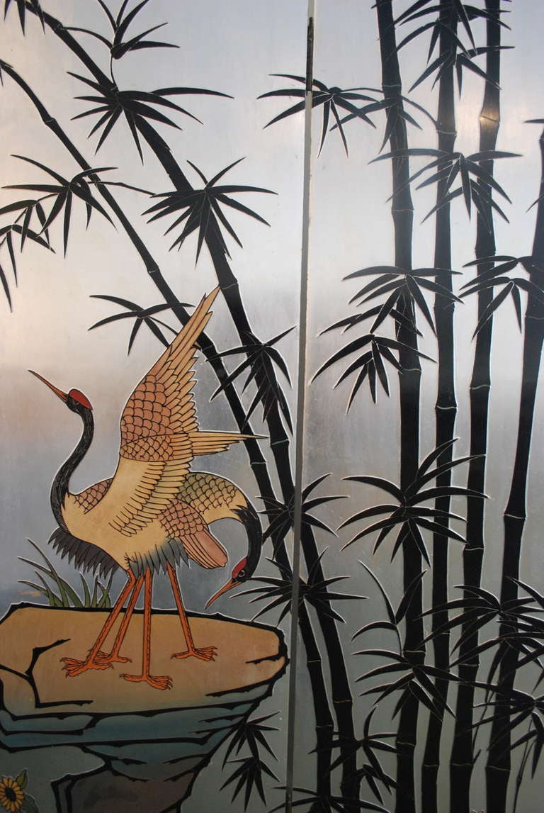 Two-Sided Lacquered Chinese Coromandel Screen In Excellent Condition For Sale In Los Angeles, CA