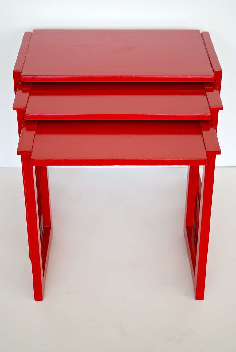 Paul Laszlo Nesting Tables for Brown Saltman In Excellent Condition For Sale In Los Angeles, CA