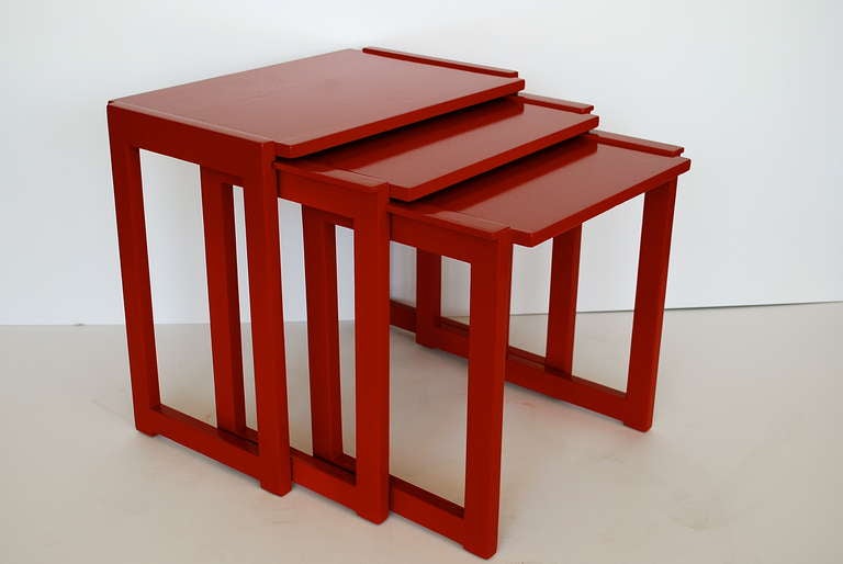 Modern Paul Laszlo Nesting Tables for Brown Saltman For Sale