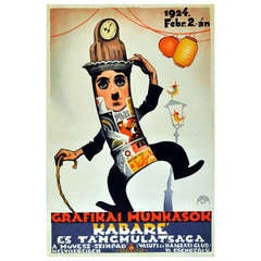 Original 1920s Poster Graphics Exhibition: Image of Charlie Chaplin