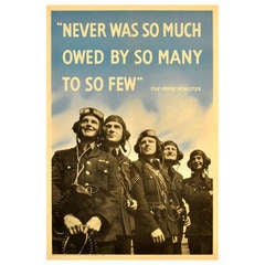 Original World War Two Battle of Britain poster featuring RAF Pilots and a  Winston Churchill Quote at 1stDibs | battle of britain poster, battle of  britain movie poster, battle of britain posters