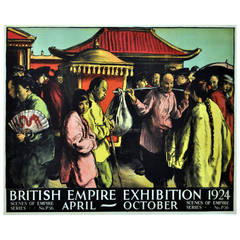 Original Vintage Advertising Poster for the British Empire Exhibition 1924