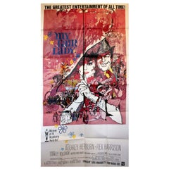 Large Original Movie Poster, Audrey Hepburn and Rex Harrison in "My Fair Lady"