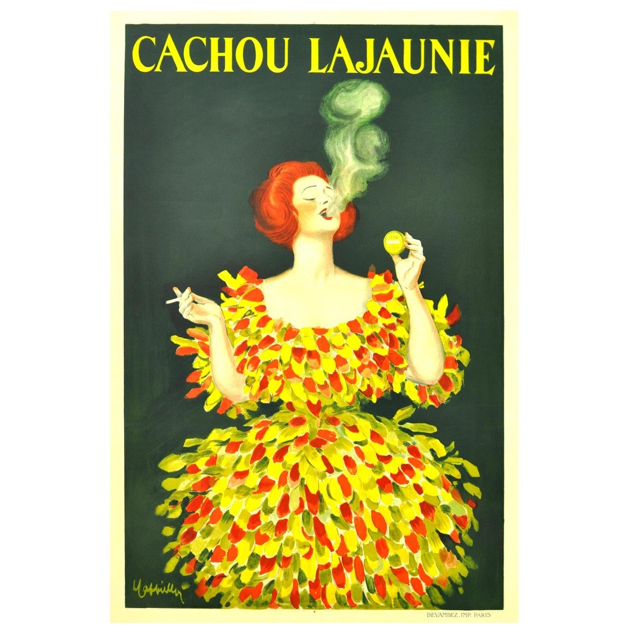 Cachou Lajaunie, Original Vintage 1920 Advertising Poster by Leonetto Cappiello