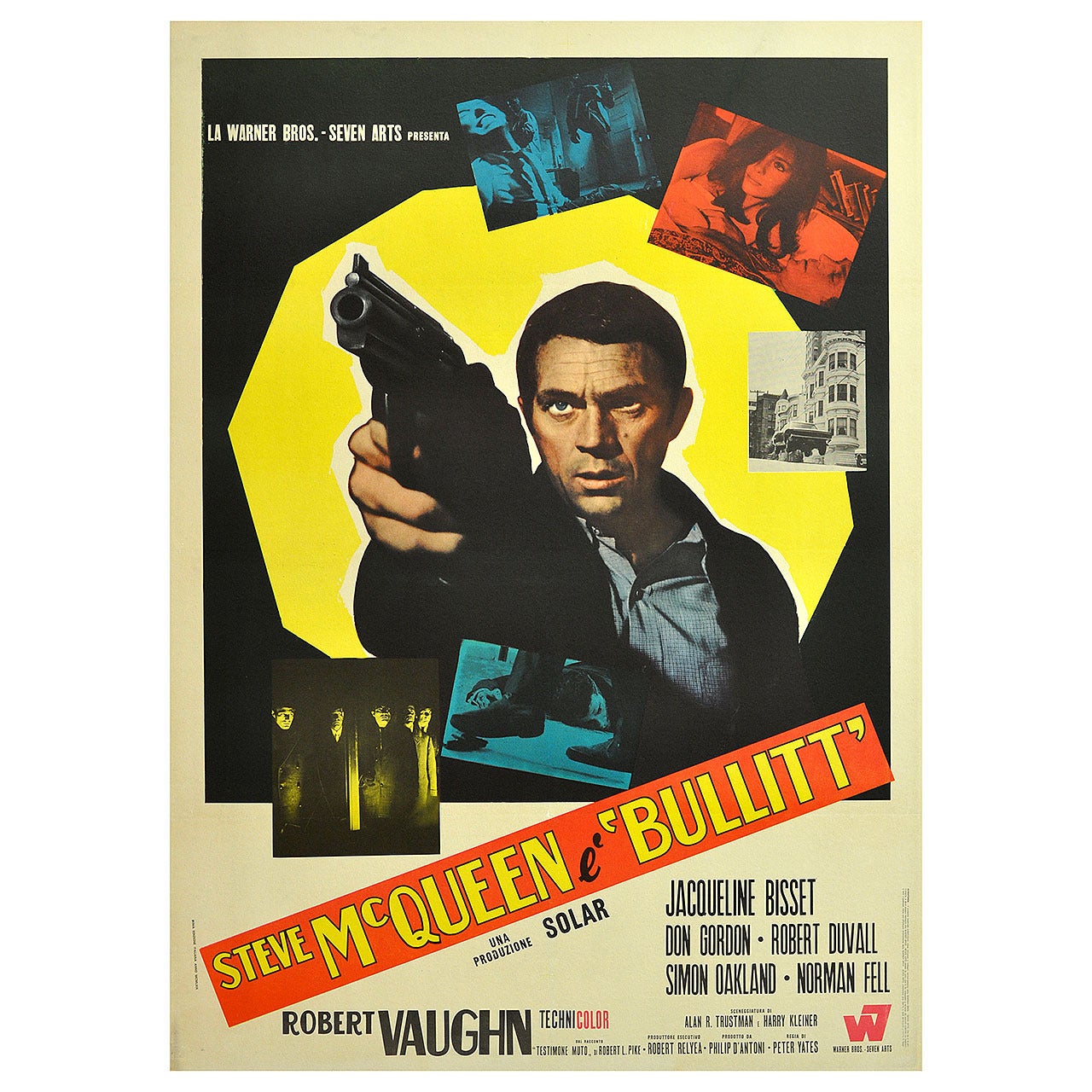 Original Vintage Movie Poster for the Film "Bullitt, " Starring Steve McQueen