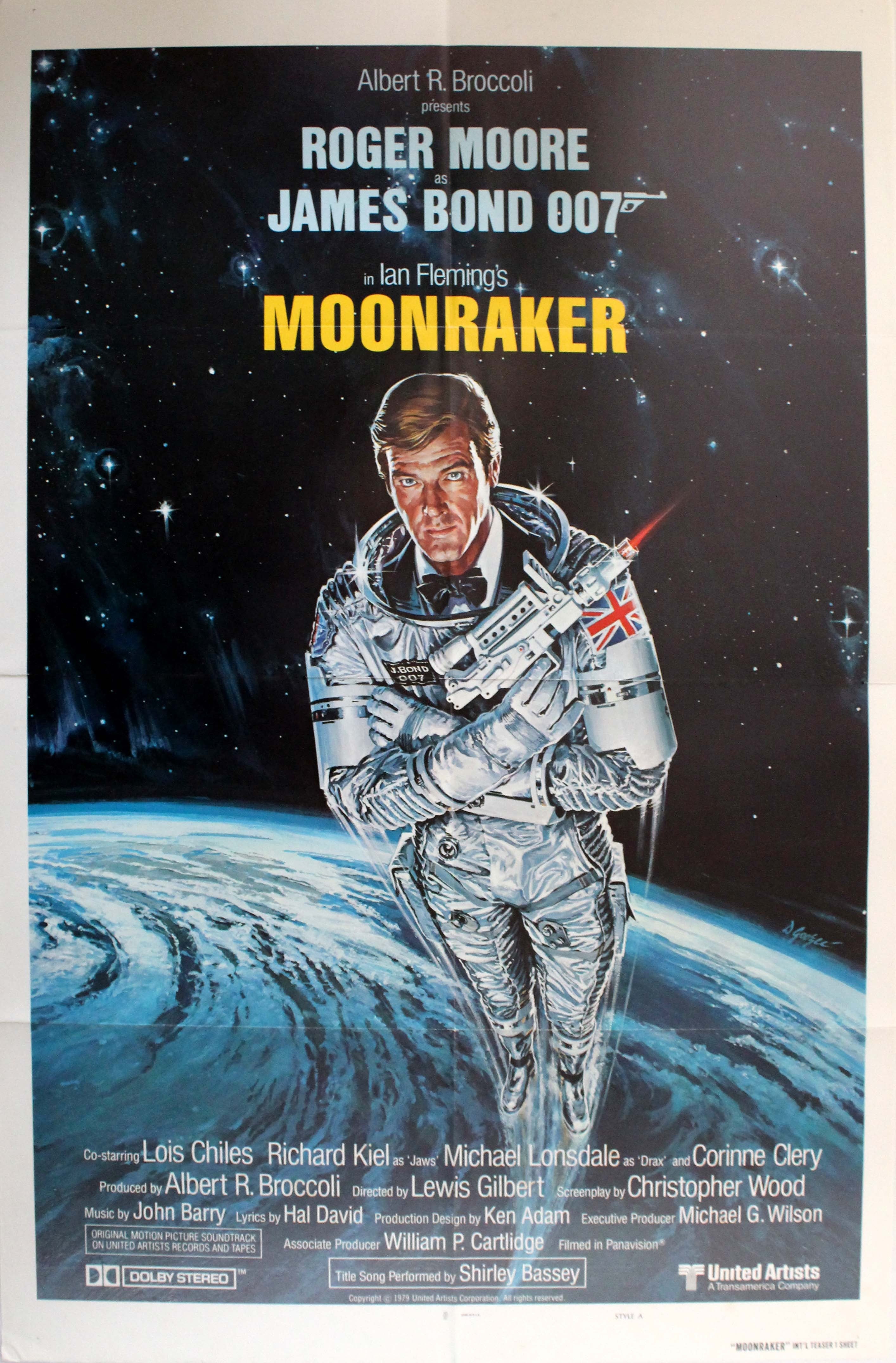 Moonraker: Original Vintage 007 Movie Poster Starring Roger Moore As James Bond