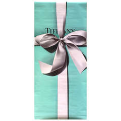 Original 1980s Advertising Poster for Tiffany and Co: White Bow on a Tiffany Box