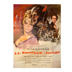 Original Vintage Movie Poster for David Lean's Film Doctor Zhivago, Omar Sharif