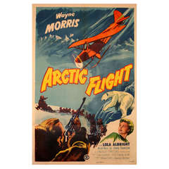 Original Vintage Movie Poster for the Film 'Arctic Flight' Starring Wayne Morris