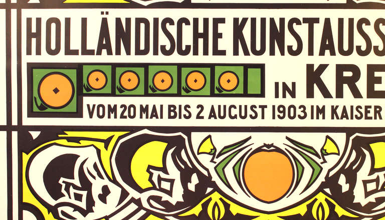 Original Dutch Art Nouveau exhibition poster, “Hollandische Kunstausstellung”