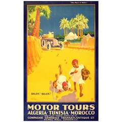 Original vintage poster: Algeria Tunisia Morocco, The Magic of Islam Motor Tours