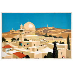 Original 1920s Empire Marketing Board Poster of Jerusalem by Frank Newbould