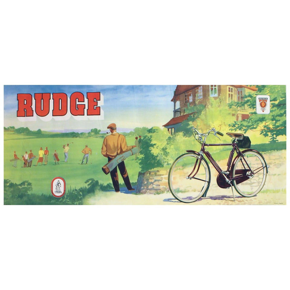 Original Vintage Poster for Rudge Bicycles