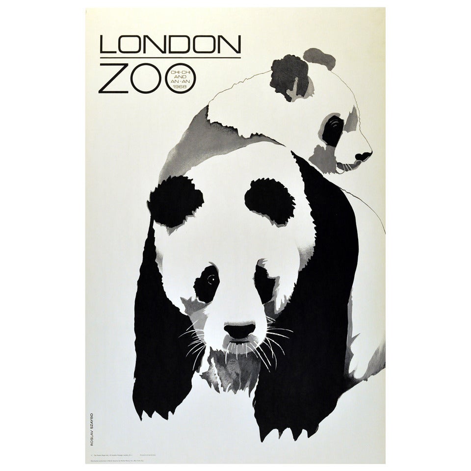 Original Vintage Poster for London Zoo