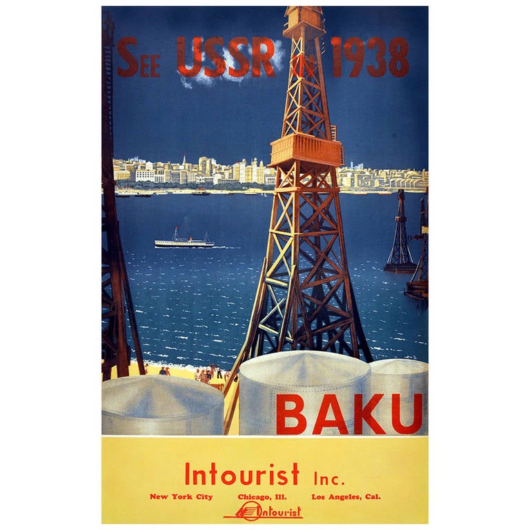 Original Vintage Soviet Travel Poster for Intourist ...